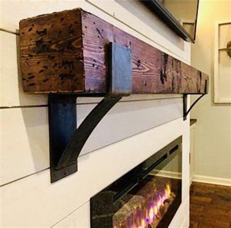 fireplace mantel metal brackets|rustic fireplace mantel brackets.